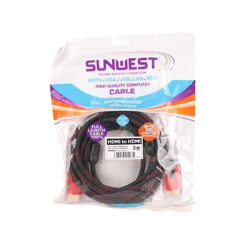 کابل HDMI پوست ماری سان وست Sunwest طول 3 متر