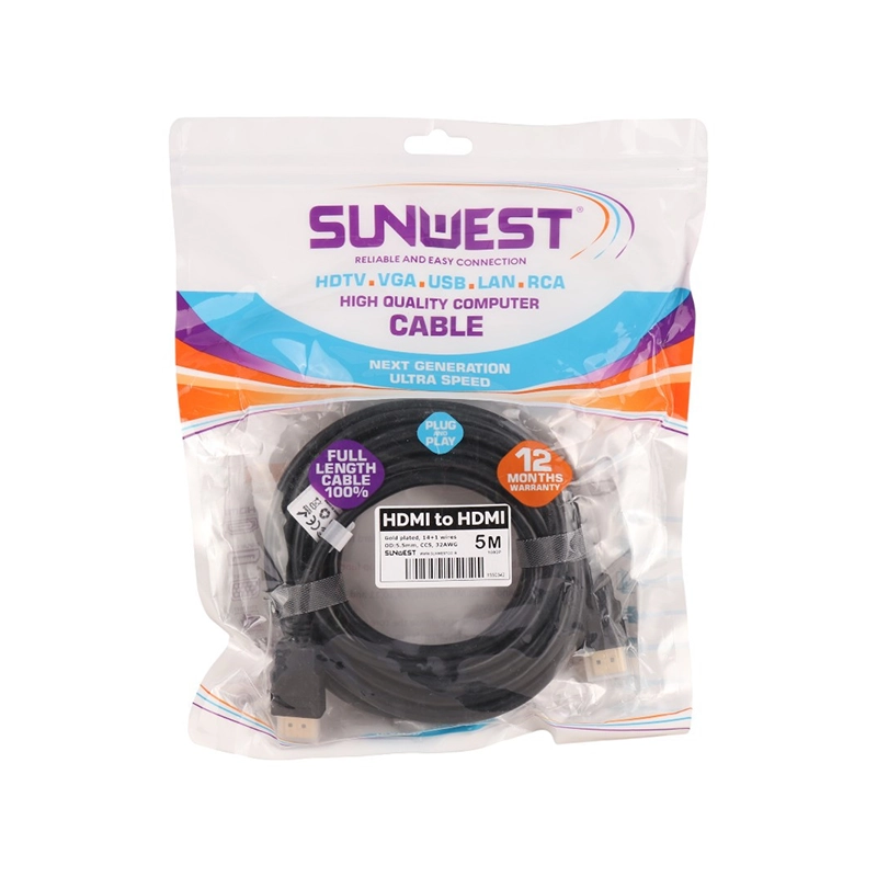 کابل HDMI سان وست Sunwest طول 5 متر