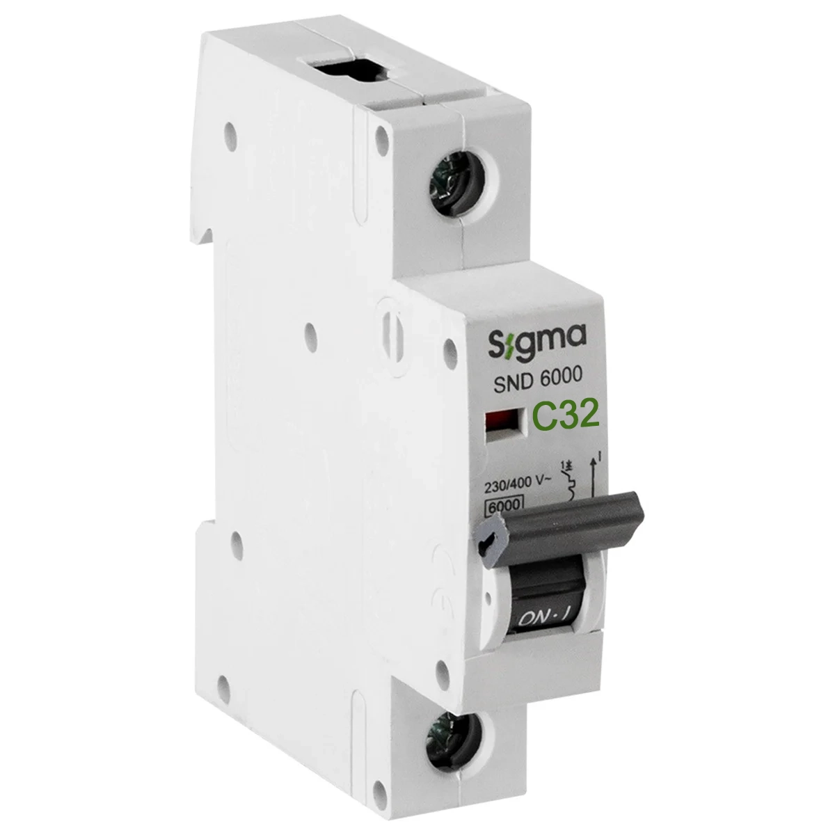 کلید مینیاتوری منحنی C تک پل 32 آمپر سیگما Sigma SND6000 6KA